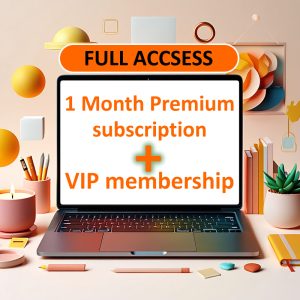 1 Month Premium subscription and VIP membership